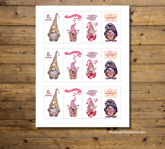 Printable - Gnome Valentines