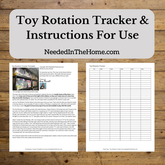 Printable - Toy Rotation Tracker