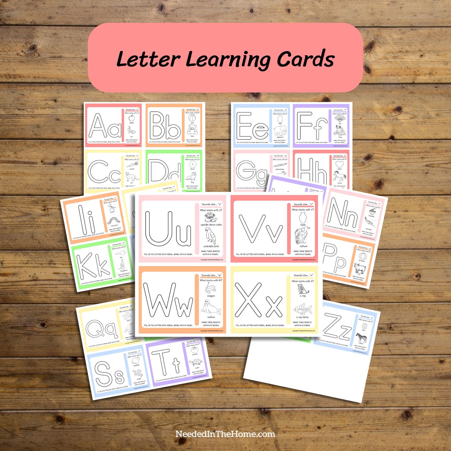 ABC Letter Learning Visual Flash Cards