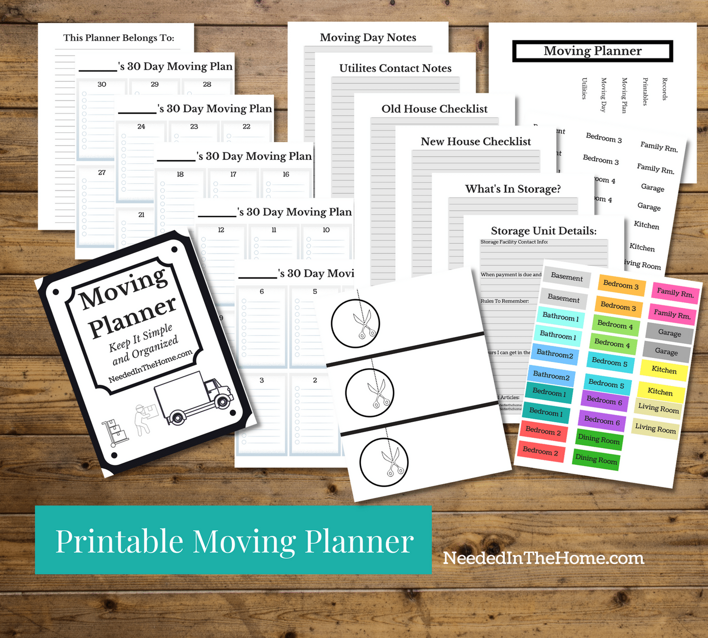 printable moving planner pages sample of what you get neededinthehome
