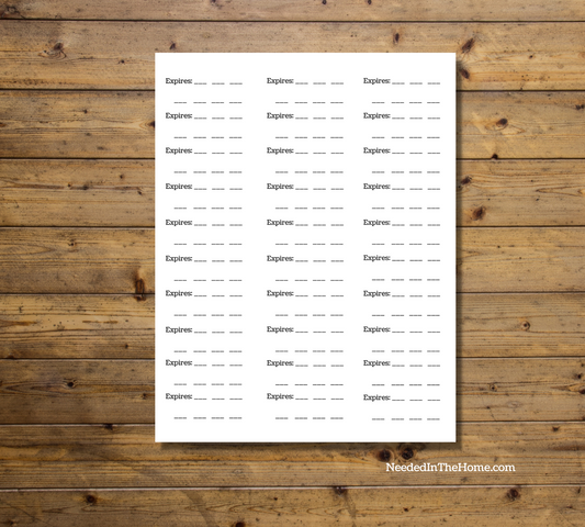 Printable - Pantry Food Expiration Labels