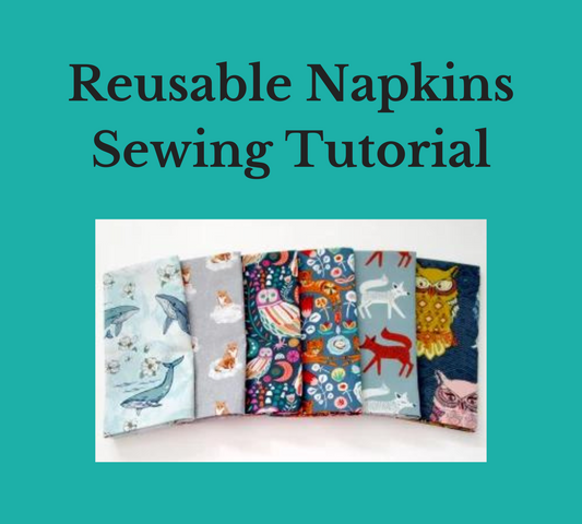 sewing tutorial for reusable napkins a sewn napkin with whale fox owl bird print design neededinthehome